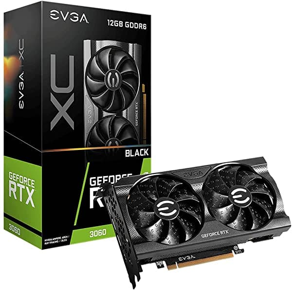 Evga Geforce Rtx 3060 Xc Black Gaming 12G-P5-3655-Kr 12Gb Gddr6 Doble Ventilador