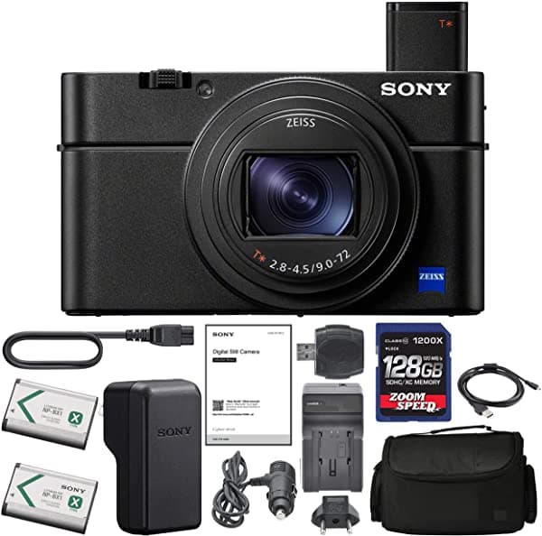 AOM Sony Cyber-Shot Dsc-Rx100 Vii Camara Digital Dsc-Rx100M7 + 128Gb Paqueto De Bulce Kit International Versión 1 Año Wty SNDSCRX1007515JK