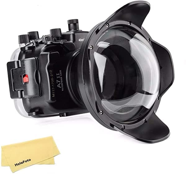 Meikon Submarino Camara Casa De Carcasa Kit De Puerto De Domo 40M 130 Pies Alcicultor Impermeable Sony A7 Ii A7R Ii A7S Ii 28-70 Mm Lente A Ped A7II+Demo Port-JP
