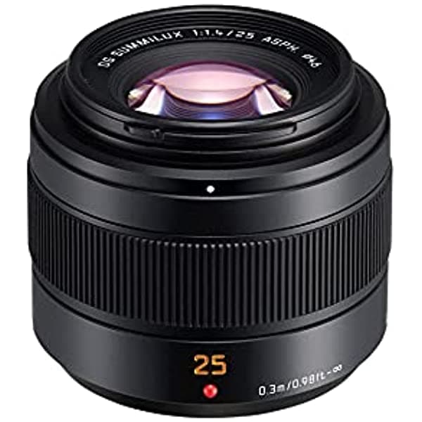 Panasonic H-Xa025 Leica Dg Summilux Lente 0.984 In (1.969 In Kb) Protección Contra El Polvo A Prueba De Salpicaduras F1.4 Color Negro H-XA025E