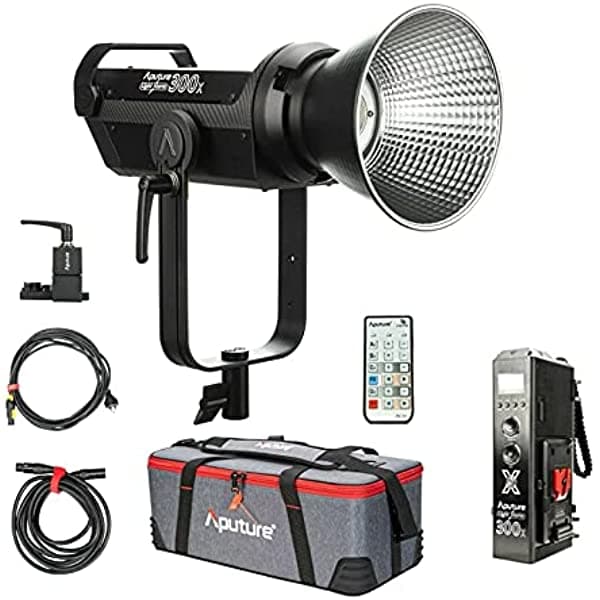 EACHSHOT Aputure Ls 300X V-Mount 2700-6500K Video Led Bi-Color Luz 350W 24300Lux1M Sidus Link Control De La Aplicación Silenciosos Ventiladores Silenciosos Cct EA702270