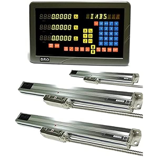Tpactools 3 Axis Dro Lectura Digital Pacakage Escala De Vidrio Lineal 0.0002 Ajustado En 9X42 Bridgeport