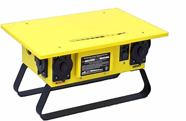 Cep Construction Productos Eléctricos 6506Gu 6 Salida De 50 Amperios Caja De Alimentación De Una Sola Fase Amarillo