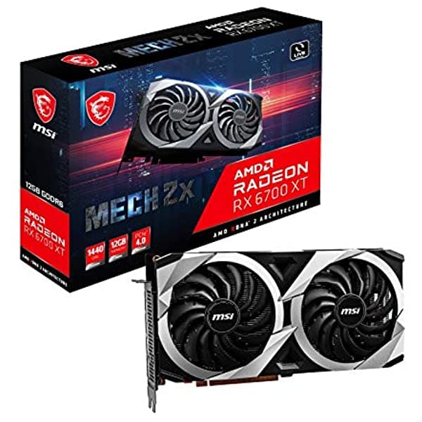 Msi Gaming Radeon Rx 6700 Xt 192-Bit 12Gb Gddr6 Dp/Hdmi Dual Torx 3.0 Fans Freesync Directx 12 Vr Ready Tarjeta Gráfica (Rx 6700 Xt Mech 2X 12G)