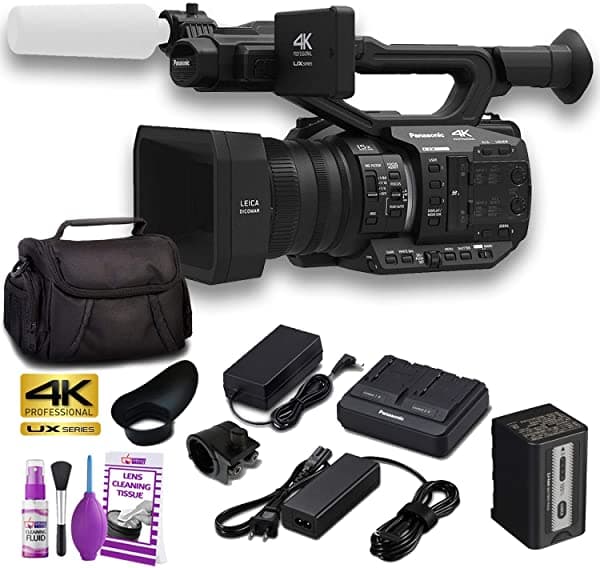 Panasonic Ag-Ux90E 4K-Uhd Fhd Viplación 50 Hz Modelo Pal Modelo Softed Case + Kit De Limpieza Y Más Paquete Base