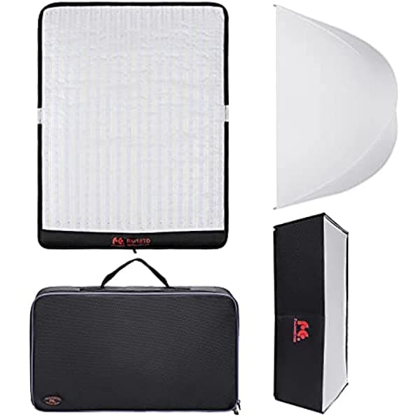 FOMITO Falconeyes Rx-18Td Kit De Panel Luz Led Flexible Plegable 3000K-5600K + Rx-18Ob Difusor Extendido Difusor + Rx-18Sb Diffusor Estándar