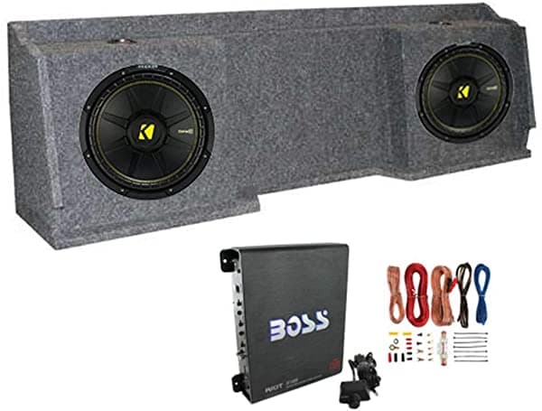 2 Kicker 12 Subwoofers + Gmc Chevy Silverado Ext Cab '99 -06 Box + Amp + Cableado