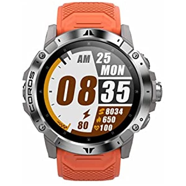 Coros Vertix 2 - Reloj De Aventura Gps Con Mapeo Global Sin Conexión Gps De Doble Frecuencia Revestimiento Similar Al Diamante Cristal De Zafiro Y Bisel De Titanio Ble Strava Y Picos De Entrenamiento (Lava) WVTX2-SVR