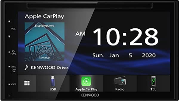 Kenwood Ddx57S - Pantalla Táctil Capacitiva De 6.8 Pulgadas Dvd Cd Estéreo Para Automóvil Con Carplay Android Auto Y Bluetooth Radio Am/Fm Reproductor De Mp3 Puerto Usb Doble Din Ecualizador De 13 Bandas Siriusxm