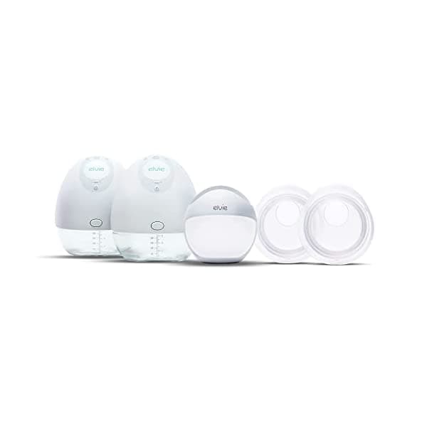 Elvie Bacted Buldle | Incluye Elvie Double Silent Wearable Bople Curve Con Manos Libres De La Bomba De Succión Suave Y El Conjunto