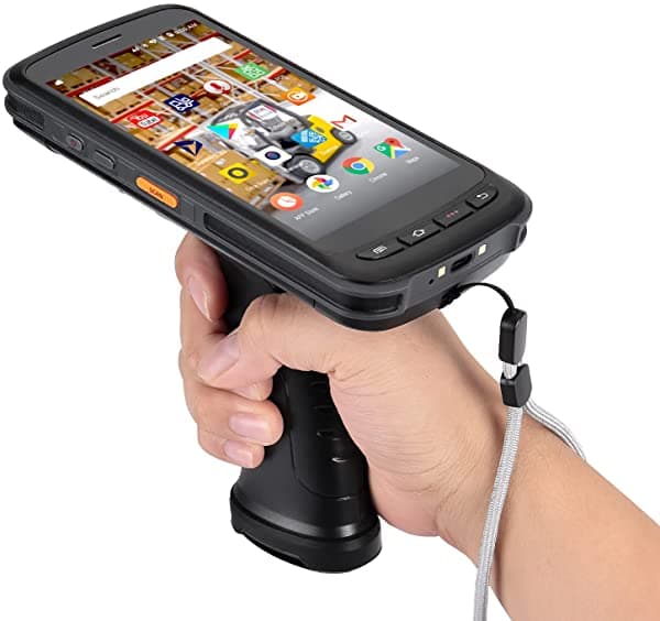 Código De Barras De Yroid Escáner Munbyn Yroid 8.1 Escáner De Mano Pistol Grip 2D Qrbra Zebra Scanner Ip65 Rugged Warehouse Scanner 5.2 '' Managemento MU-IPDA056