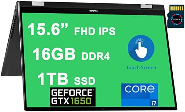 Asus Zenbook Flip 15 2 En 1 Laptop I 15.6" Full Hd Ips Pantalla Táctil I 11ª Generación Intel 4-Core I7-1165G7 I 16Gb Ddr4 1Tb Ssd I Geforce Gtx 1650 4Gb I Retroiluminado Thunderbolt + 32Gb Tarjeta Microsd