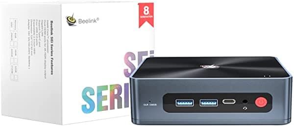 Mini Pc Versátil Con Windows 11 Pro Beelink Sei8 Mini Computadoras Intel I3-8109U (Hasta 3.6 Ghz) Micro Pc De 8 Gb Ram 500 Gb Ssd 4K Hd Gigabit Ethernet Dual Hdmi Wifi 5 Ventilador Compatible Con Win11