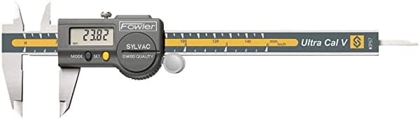Fowler 54-100-069-1 Acero Inoxidable Ultra-Cal V Caliper Electrónico 12 Medición Máxima 0.0005 0.01 Mm Resolución
