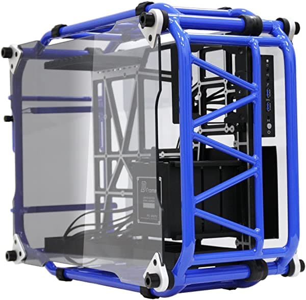 In Win Signature - Gabinete Para Computadora ATX (Acero Marco en D Color Blanco) D-Frame Blue