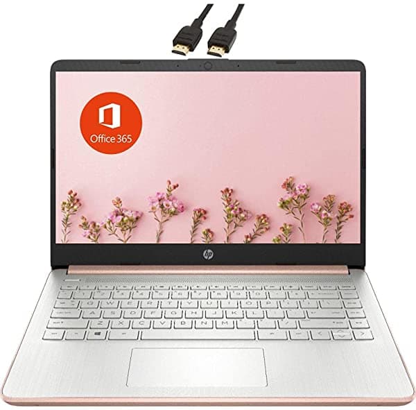 Laptop Hp Premium Hd De 14 Pulgadas 2022 | Intel Celeron N4020 A 2.8Ghz 8Gb Ram 128Gb (64Gb Ssd+ 64Gb Card)| Cámara Web Bluetooth Hdmi Usb-C Wi-Fi| Gana 11 S Con 1 Año Ms 365| Paquete Lioneye | Oro Rosa HP 14-dq0000 series