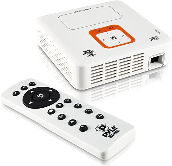 Pyle Smart Mini Proyector Portátil De Bolsillo Con Integrado Android Pc Altavoces Conectividad Bluetooth Acceso Wi-Fi Batería Recargable Y Full Hd 1080P Apoyo Y Hasta 120 En Tamaño De La Visualización PRJAND820