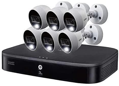 Lorex 4K Ultra Hd 8 Canales Dvr Seguridad Sistema 6 4K Deterrencia Activa Camara Visión Nocturna De Color Smart Motion Detection Y Smart Home Voice Co TD861828D6-E