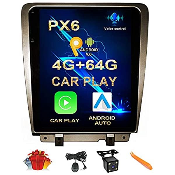 Cusp CV-F632 Estereo para Auto Android 9 de 12.1 Pulgadas Para Ford Mustang 2010-2014 Reproductor Multimedia con Navegacion PX6 4G+64G Central Multimedia DSP Audio Video Voz Plug and Play Facil de Instalar