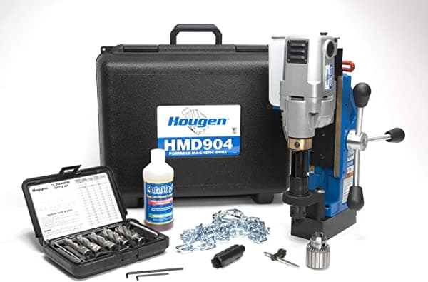 Hougen Hmd904 115 Voltios De Refrigerante Magnético De Perforación Más 1 2 Adaptador De Chuck De Perforación Y 12002 Kit De Cortador De Rotación 904105