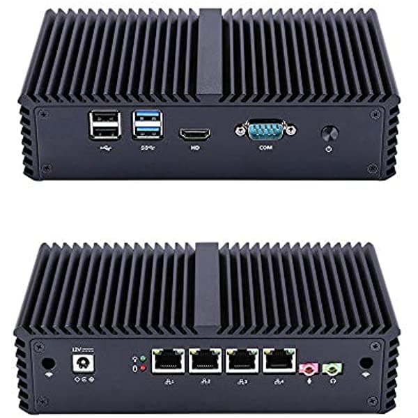 Qotom Multimedia Pc Q355G4 Intel I5-5200U Aes-Ni Hd Graphics 5500 8Gb Ddr3 Ram 32Gb Sdd 4 Nics Puertos De Comunicación Opnsense Cortafuegos Cent Os Etc