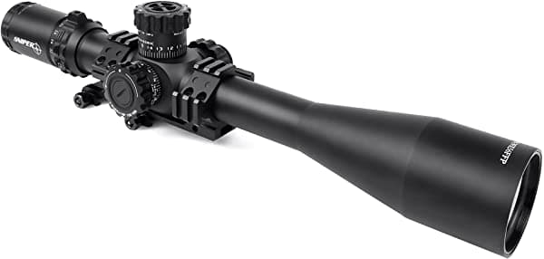 Sniper VT 5.9-39X56 FFP Tubo de 35 mm Mira Telescópica para Rifle de Plano Focal Primario Retícula Iluminada Rojo Verde y Azul de Largo Alcance