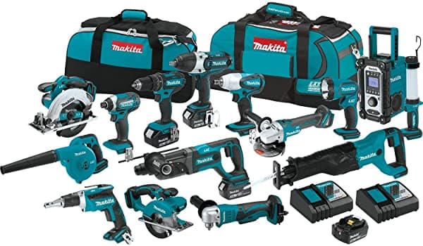 Makita XT1501 Kit Combo Inalámbrico 15 Piezas 18V LXT Ion-Litio 3.0Ah Ideal para Herramientas y Construcción