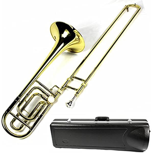 Moz Trombón Tenor Bb/F Con Estuche Y Boquilla Acabado De Laca Dorada Moz-GP-123