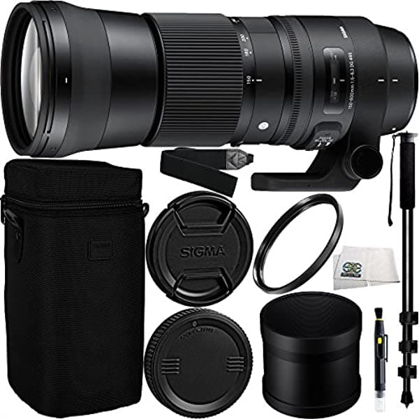 SSE Sigma 150-600 Mm F 5-6.3 Dg Os Hsm Lente Contemporáneo Nikon F Bundle Incluye Accesorios De Fabricantes + 72 Pulgadas De Liberación Rápida De Monopod 745-306