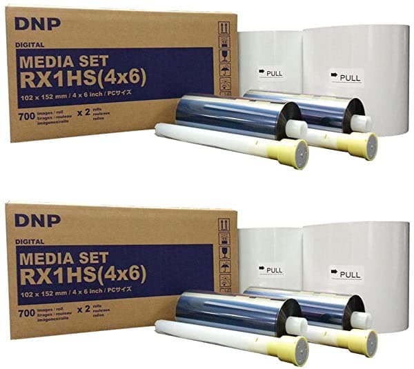 Dnp 2X Medios De Impresión Ds-Rx1Hs Sub Brinte De Alta Velocidad 4X6 700 Impresiones Por Rollo 2 Rollos Por Caso 1400 Impresiones Totales A Pe Print Media