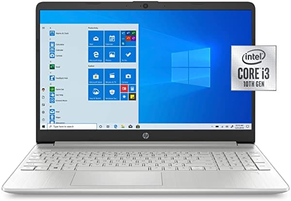 Pc Portátil Hp Hd Led De 15.6 Pulgadas 2021 Procesador Intel Core I3-1005G1 8 Gb De Ram 256 Gb Ssd Wi-Fi 5 Hdmi Cámara Web Bluetooth Windows 10 S Plata Natural Con Accesorios Ift 15-dy100x