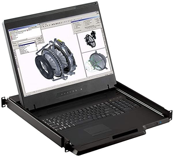 Crystal Image Tech Rackmount Consola 1U 19 Rackmount Monitor 1440 X 900 Resolución Vga & Dvi-D Entradas Crystal Image Tech Partrm-111-19Wh Vga & Dvi E