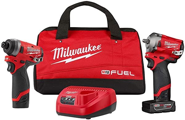 Milwaukee (Mlw259922) M12 Fuel 2 Piezas 3/8 Pulgadas Y 1/4 Pulgadas Hex Stubby Auto Kit