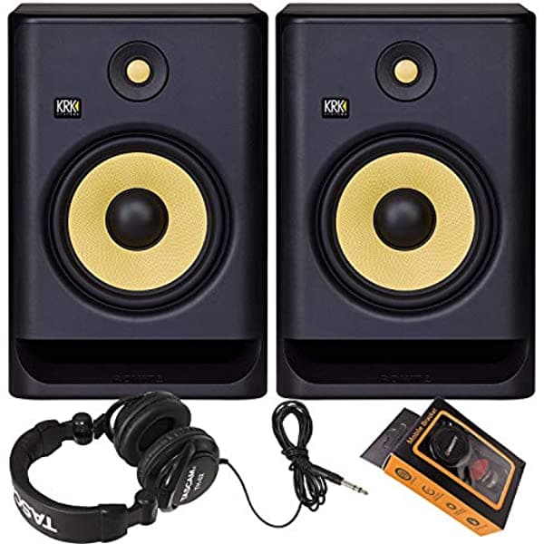 Krk Rp8 Rokit 8 G4 Pares Profesionales De Monitor De Estudio 8 "Auriculares Th02 Auriculares + Toser De Teléfono Magné KRK1205-005