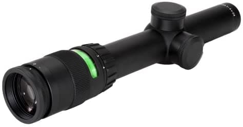 Trijicon Tr24G Accupoint 1-4X24Mm Tubo Principal De 30 Mm Con Triángulo Verde Bac Después De La Retícula Negro Mate