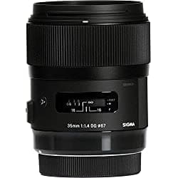 Sigma 35 mm f/1.4 DG Lente Art HSM Para Canon EF Bundle Con Estuche Acolchado, Parasol de Lente y Kit de Limpieza de 6Ave 340-101