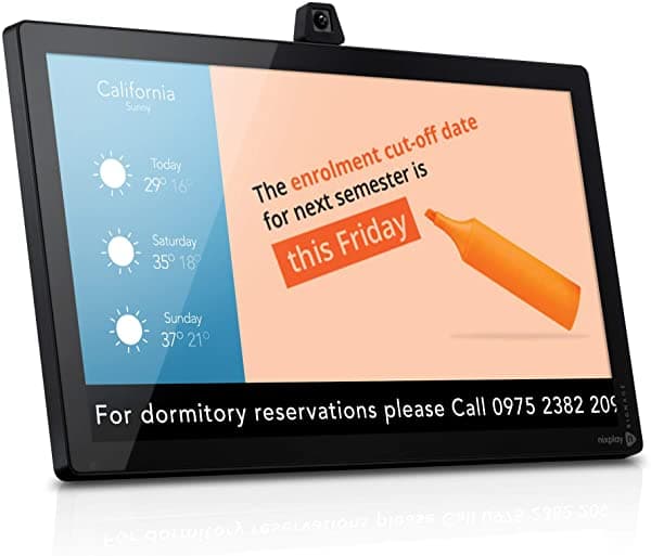 Nixplay Signage 24 "- Impresionante Señalización Digital Lista Para Usar De Inmediato. Gestión De Contenido Remoto Suscripción De Software Pagado Re NS2401