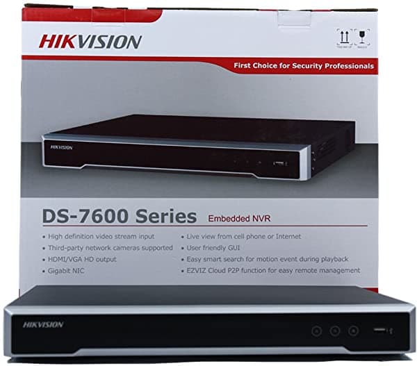 Hikvision Ds-7616Ni-I2/16P 16Ch 16Poe 12Mp Resolución 16Ch Poe Nvr Para La Cámara Ip Soporte De Audio Y Alarma En Dos Vías