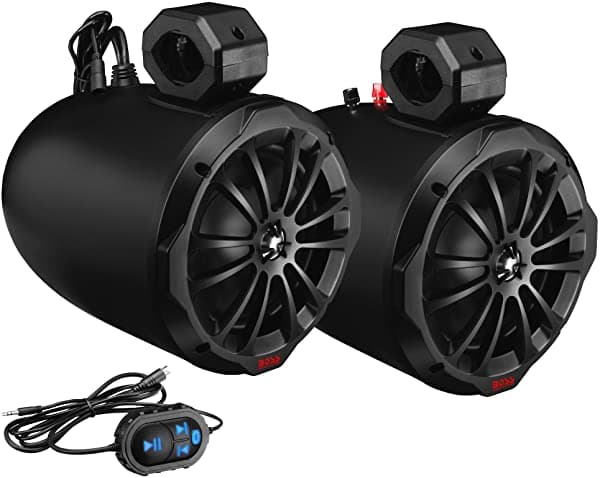 Boss Audio Systems B82Abt - Sistema De Altavoces Waketower Atv Amplificado 800 Vatios Por Par 200 Vatios Cada Uno 8 Pulgadas Rango Completo 2 Vías Bluetooth Resistente A La Intemperie Se Vende En Pares