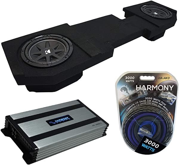 Paquete Kicker Compatible Con Dodge Ram Quad Or Crew C10 Comp Dual De 10 Pulgadas Con Amplificador Harmony Ha-A800.1 KICKER16-PACK1758-H