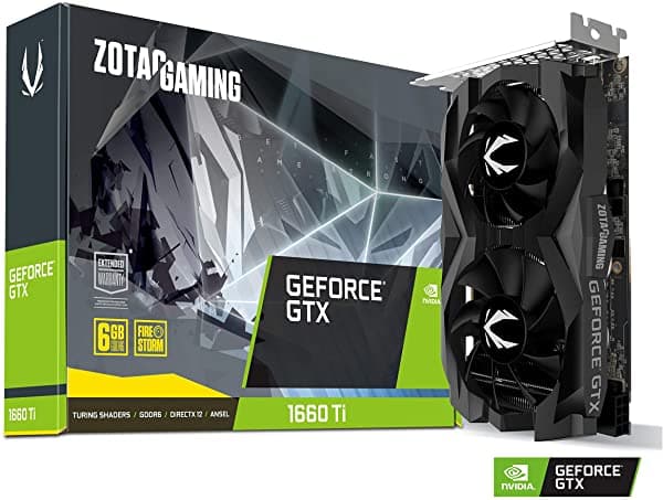Zotac Tarjeta Gráfica - Gf Gtx 1660 Ti - 6 Gb Gddr6 - Pcie 3.0 X16 - Hdmi 3 X Displayport ZT-T16610F-10L