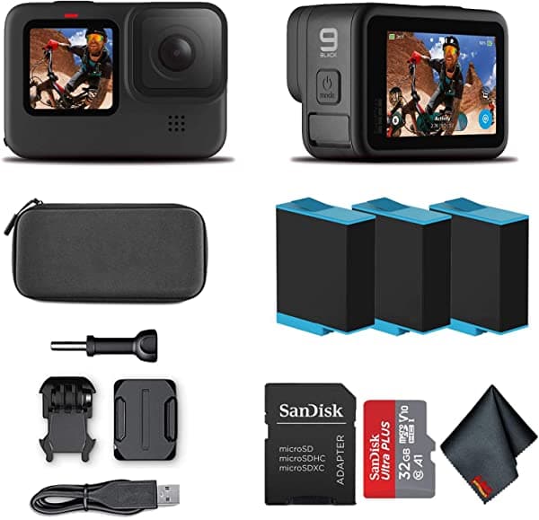 Gopro Hero9 Negro - Cámara De Acción Impermeable Con Pantallas Traseras Frontales Y Táctiles Video Hd De 5K Fotos De 20Mp Transmisión En Vivo De 10 CHDHX-901-EDI_3V1