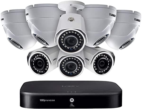 Lorex Sistema De Seguridad De Vigilancia En Interiores/Al Aire Libre 4 X Bala Y 4 X Cámaras De Domo 1080P Cámaras Hd Con Visión Nocturna Detección A LX1081-88BD