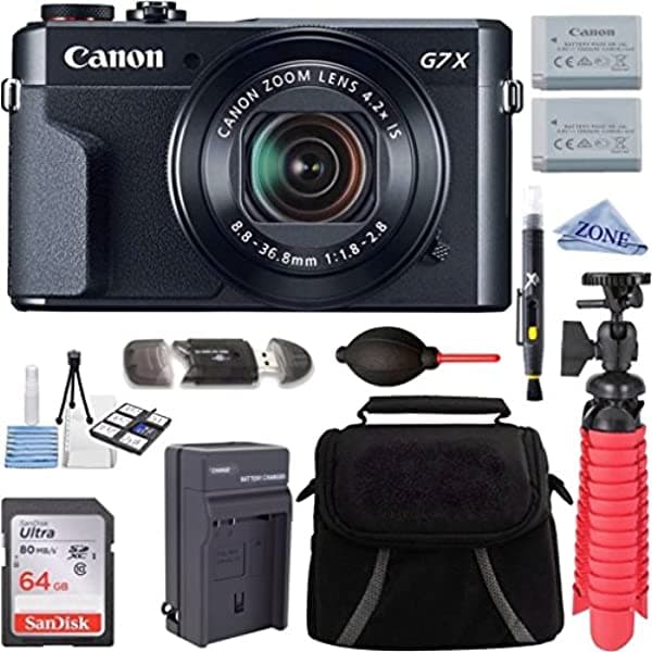 Canon Powershot G7 X Mark Ii 20.1Mp 4.2X Kit De Creator De Video De Cámara Óptica Kit De Video + 64Gb Tarjeta De Memoria De Alta Velocidad + Ki canon g7xmark II