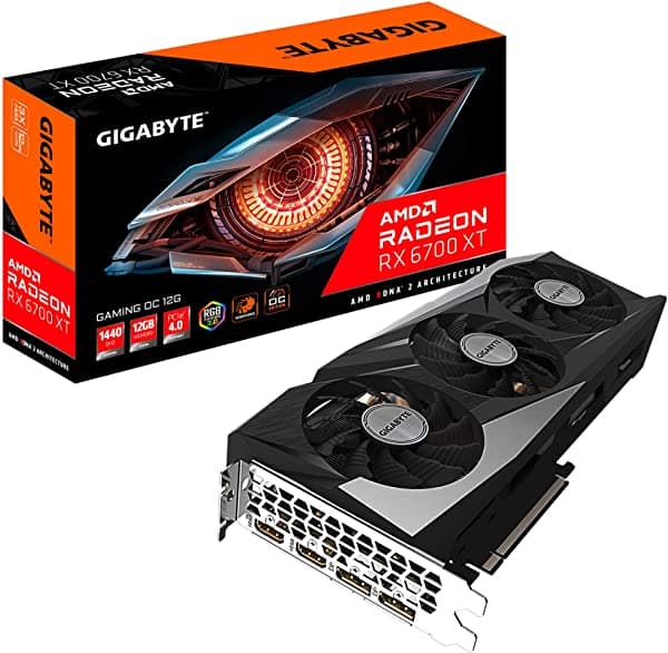 Gigabyte Radeon Rx 6700 Xt Gaming Oc 12G Tarjeta Gráfica Sistema De Enfriamiento Windforce 3X 12 Gb De 192 Bits Gddr6 Gv-R67Xtgaming Oc-12Gd Video Card