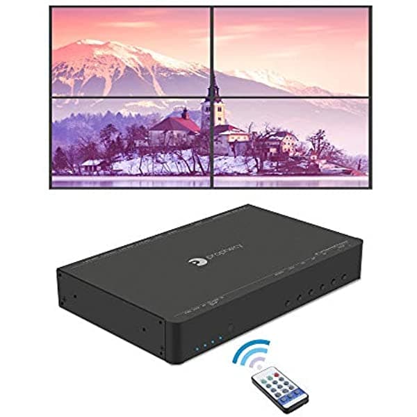 Gofanco Profecy 4K Hdmi 2X2 Video Wall Controlador Procesador - Hasta 4K/60Hz 4 4 4 Entrada Hdmi O Mdp 1.2 Corrección De Bezel Sin Ventil
