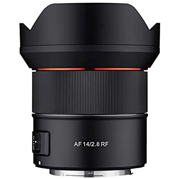 Rokinon AF 14 mm f2.8 Lente Gran Angular de Enfoque Automático Sellada Para Todo Clima Para Montura Canon RF Negro (IO14AF-RF)