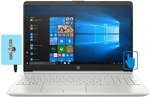 Hp 15 I7Touch - Laptop Para El Hogar Y La Empresa (Intel I7-1165G7 De 4 Núcleos 16 Gb De Ram 512 Gb Ssd Intel Iris Xe 15.6 Pulgadas Touch Full Hd (1920 X 1080) Huellas Dactilares Wifi Bluetooth Win 10 Home) Con Concentrador