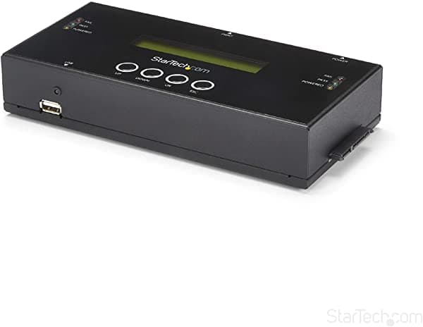 StarTech . Com 1 1 Duplicador De Disco Duro Y Borrador Para 2.5 "/3.5" Sata (I/Ii/Iii) Y Sas (I/Ii) Hdd Ssd - Lcd & Rs -232 - Cloner & Wiper (Satsasdupe11 )