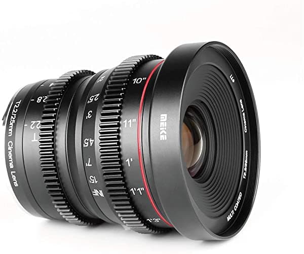 Meike Lente De Cine T2.2 De Enfoque Manual Prime De 0.984 In Para Cámaras De Montaje Micro 4 Thirds Mft M43 ZN-2522